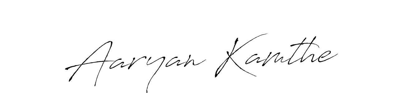 Make a beautiful signature design for name Aaryan Kamthe. With this signature (Antro_Vectra) style, you can create a handwritten signature for free. Aaryan Kamthe signature style 6 images and pictures png