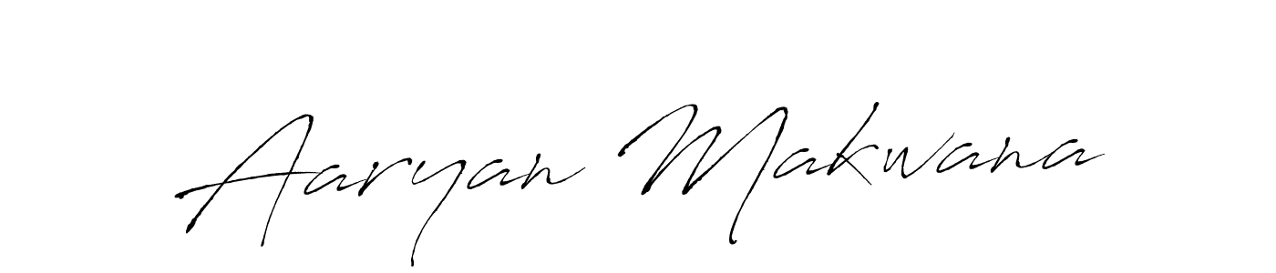 Make a beautiful signature design for name Aaryan Makwana. With this signature (Antro_Vectra) style, you can create a handwritten signature for free. Aaryan Makwana signature style 6 images and pictures png