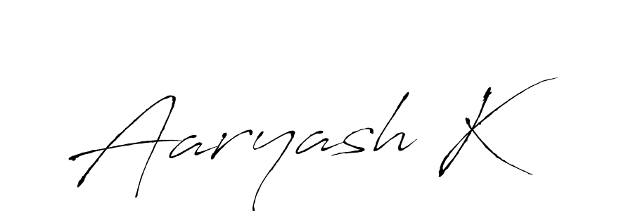 Antro_Vectra is a professional signature style that is perfect for those who want to add a touch of class to their signature. It is also a great choice for those who want to make their signature more unique. Get Aaryash K name to fancy signature for free. Aaryash K signature style 6 images and pictures png