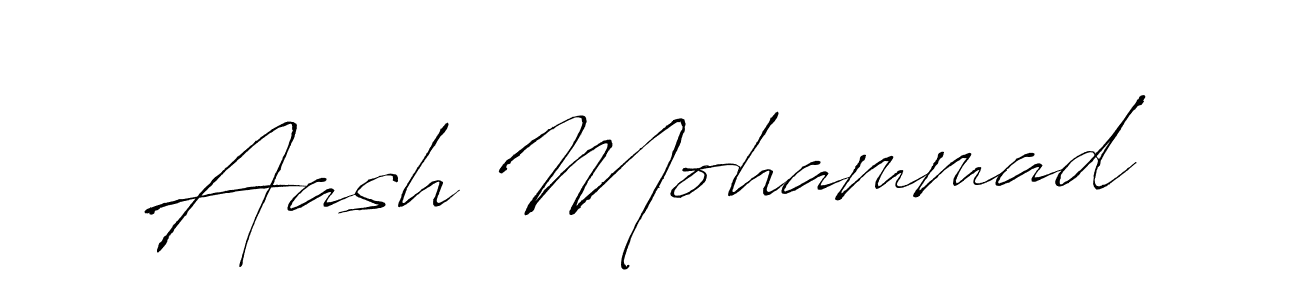 Aash Mohammad stylish signature style. Best Handwritten Sign (Antro_Vectra) for my name. Handwritten Signature Collection Ideas for my name Aash Mohammad. Aash Mohammad signature style 6 images and pictures png