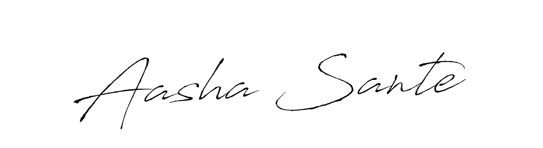 Create a beautiful signature design for name Aasha Sante. With this signature (Antro_Vectra) fonts, you can make a handwritten signature for free. Aasha Sante signature style 6 images and pictures png