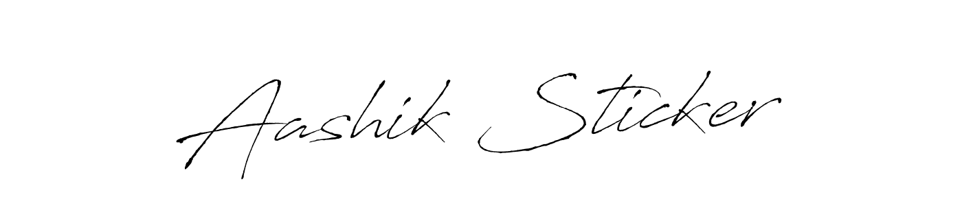 Aashik Sticker stylish signature style. Best Handwritten Sign (Antro_Vectra) for my name. Handwritten Signature Collection Ideas for my name Aashik Sticker. Aashik Sticker signature style 6 images and pictures png