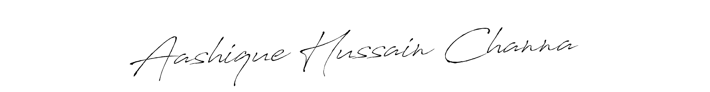 The best way (Antro_Vectra) to make a short signature is to pick only two or three words in your name. The name Aashique Hussain Channa include a total of six letters. For converting this name. Aashique Hussain Channa signature style 6 images and pictures png