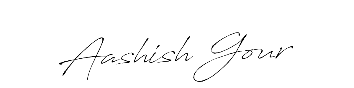 Aashish Gour stylish signature style. Best Handwritten Sign (Antro_Vectra) for my name. Handwritten Signature Collection Ideas for my name Aashish Gour. Aashish Gour signature style 6 images and pictures png