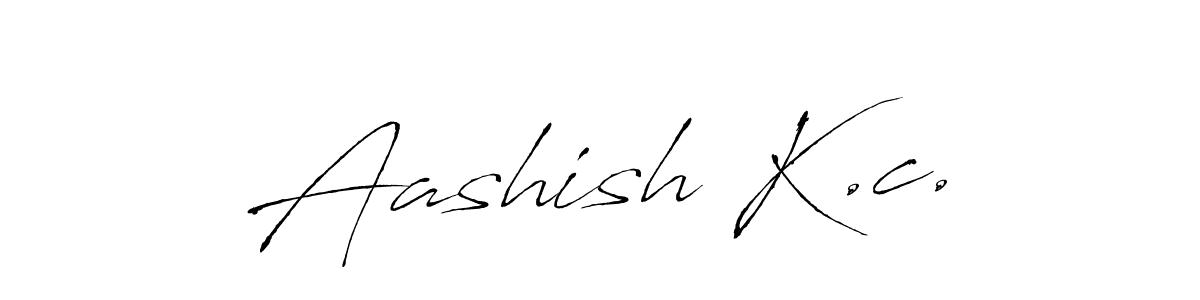 Design your own signature with our free online signature maker. With this signature software, you can create a handwritten (Antro_Vectra) signature for name Aashish K.c.. Aashish K.c. signature style 6 images and pictures png