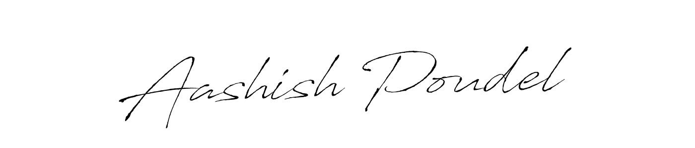 Make a beautiful signature design for name Aashish Poudel. With this signature (Antro_Vectra) style, you can create a handwritten signature for free. Aashish Poudel signature style 6 images and pictures png