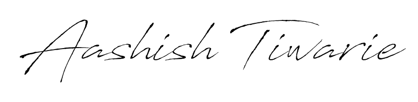Looking for an artistic signature for Aashish Tiwarie? The Antro_Vectra calligraphy style gives a sophisticated flow suitable for business cards and emails. Aashish Tiwarie signature style 6 images and pictures png