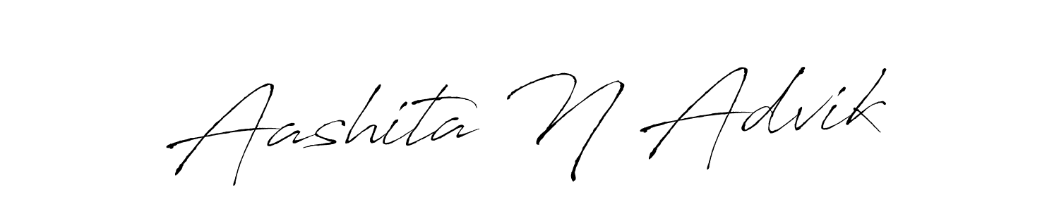 Create a beautiful signature design for name Aashita N Advik. With this signature (Antro_Vectra) fonts, you can make a handwritten signature for free. Aashita N Advik signature style 6 images and pictures png