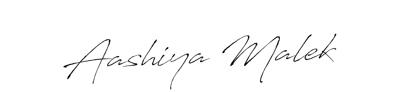 Create a beautiful signature design for name Aashiya Malek. With this signature (Antro_Vectra) fonts, you can make a handwritten signature for free. Aashiya Malek signature style 6 images and pictures png
