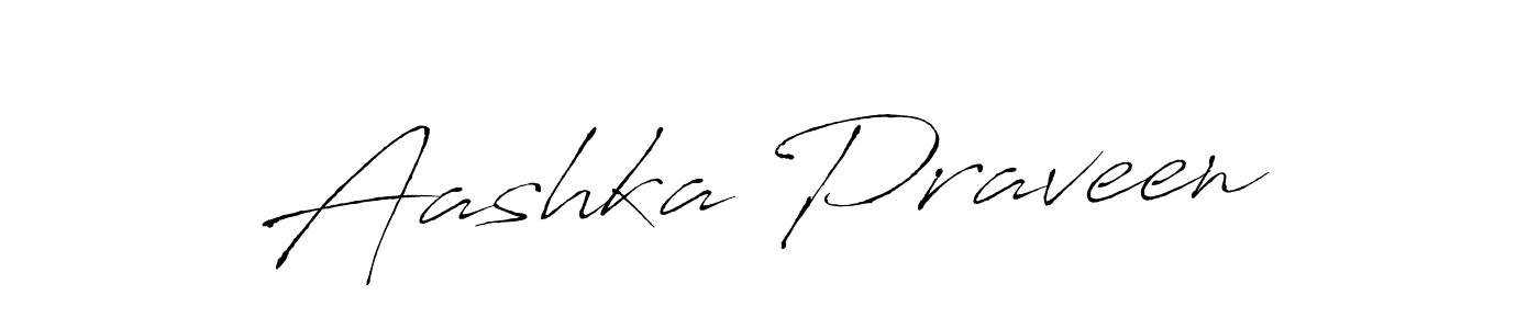 Design your own signature with our free online signature maker. With this signature software, you can create a handwritten (Antro_Vectra) signature for name Aashka Praveen. Aashka Praveen signature style 6 images and pictures png