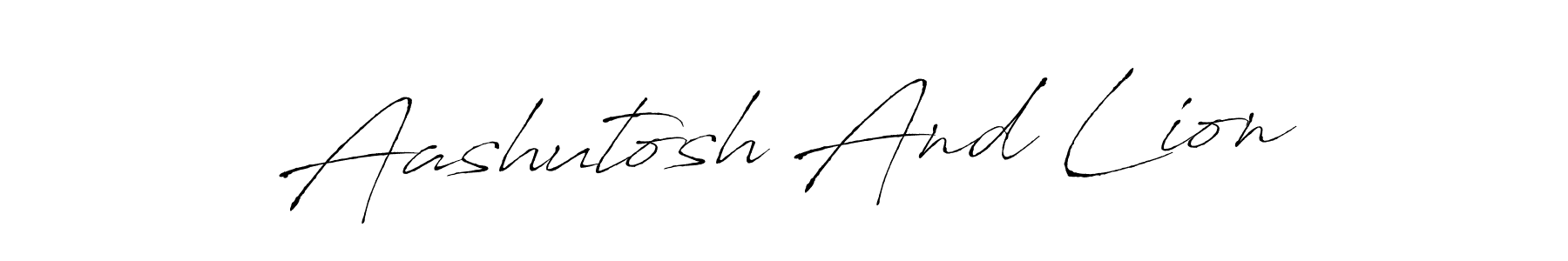 if you are searching for the best signature style for your name Aashutosh And Lion. so please give up your signature search. here we have designed multiple signature styles  using Antro_Vectra. Aashutosh And Lion signature style 6 images and pictures png