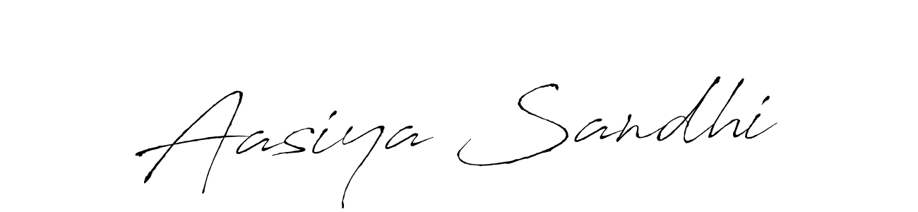 Make a beautiful signature design for name Aasiya Sandhi. With this signature (Antro_Vectra) style, you can create a handwritten signature for free. Aasiya Sandhi signature style 6 images and pictures png