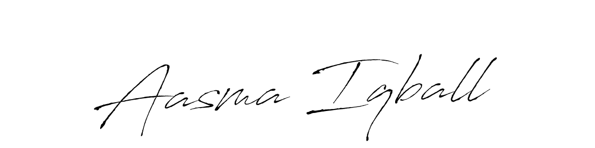 How to make Aasma Iqball name signature. Use Antro_Vectra style for creating short signs online. This is the latest handwritten sign. Aasma Iqball signature style 6 images and pictures png