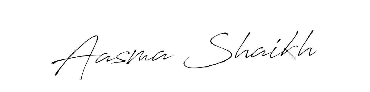 How to make Aasma Shaikh signature? Antro_Vectra is a professional autograph style. Create handwritten signature for Aasma Shaikh name. Aasma Shaikh signature style 6 images and pictures png