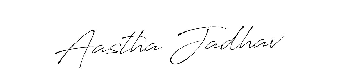 Aastha Jadhav stylish signature style. Best Handwritten Sign (Antro_Vectra) for my name. Handwritten Signature Collection Ideas for my name Aastha Jadhav. Aastha Jadhav signature style 6 images and pictures png