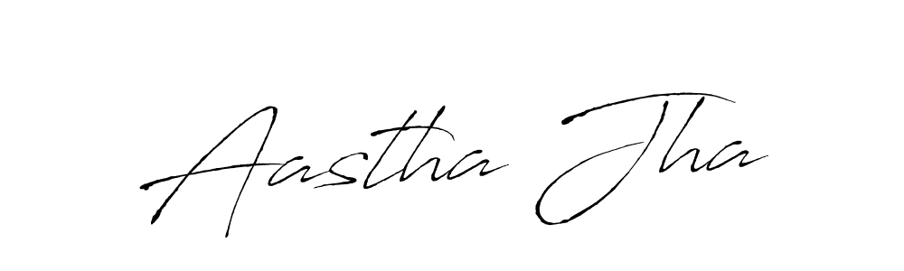 Create a beautiful signature design for name Aastha Jha. With this signature (Antro_Vectra) fonts, you can make a handwritten signature for free. Aastha Jha signature style 6 images and pictures png