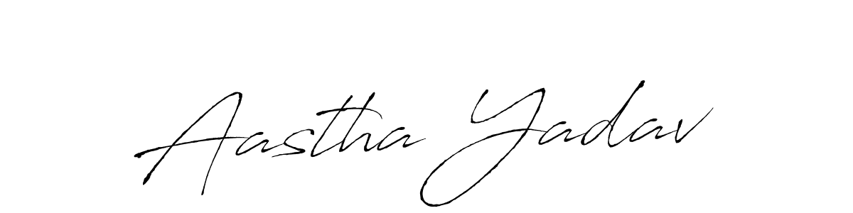 Design your own signature with our free online signature maker. With this signature software, you can create a handwritten (Antro_Vectra) signature for name Aastha Yadav. Aastha Yadav signature style 6 images and pictures png