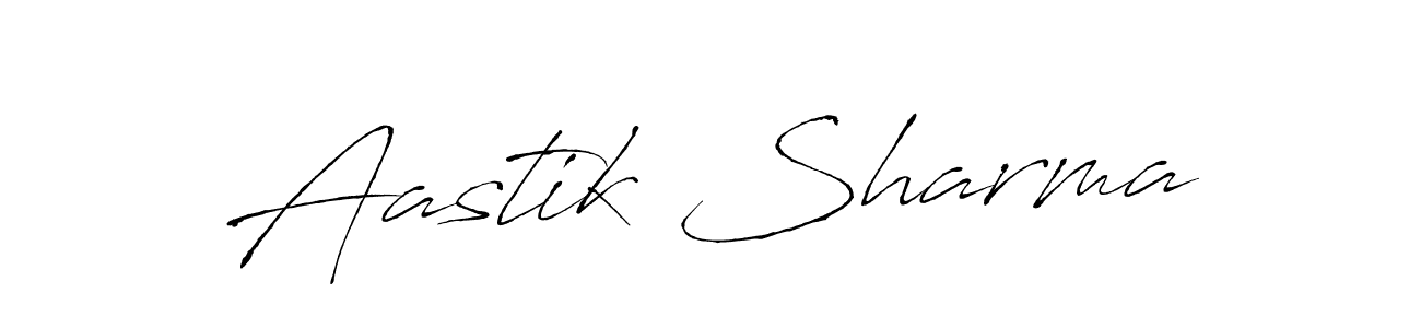 How to make Aastik Sharma name signature. Use Antro_Vectra style for creating short signs online. This is the latest handwritten sign. Aastik Sharma signature style 6 images and pictures png