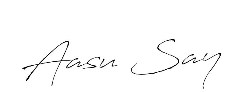 How to make Aasu Say name signature. Use Antro_Vectra style for creating short signs online. This is the latest handwritten sign. Aasu Say signature style 6 images and pictures png
