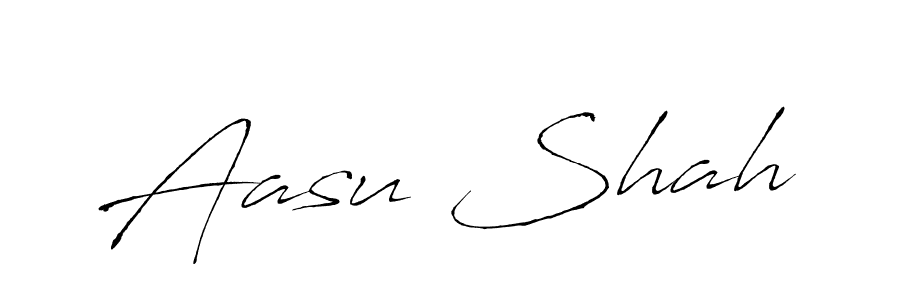 Create a beautiful signature design for name Aasu Shah. With this signature (Antro_Vectra) fonts, you can make a handwritten signature for free. Aasu Shah signature style 6 images and pictures png