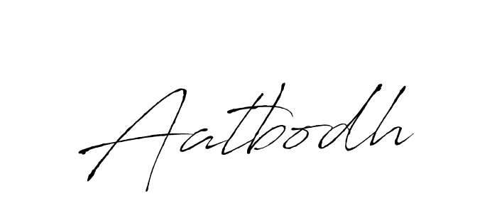 How to make Aatbodh signature? Antro_Vectra is a professional autograph style. Create handwritten signature for Aatbodh name. Aatbodh signature style 6 images and pictures png