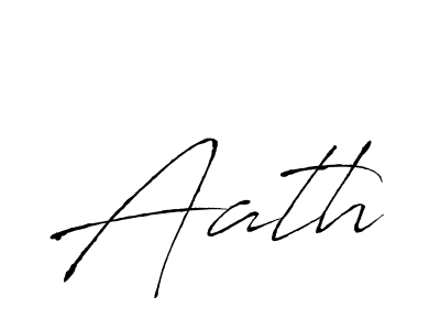 Make a beautiful signature design for name Aath. With this signature (Antro_Vectra) style, you can create a handwritten signature for free. Aath signature style 6 images and pictures png