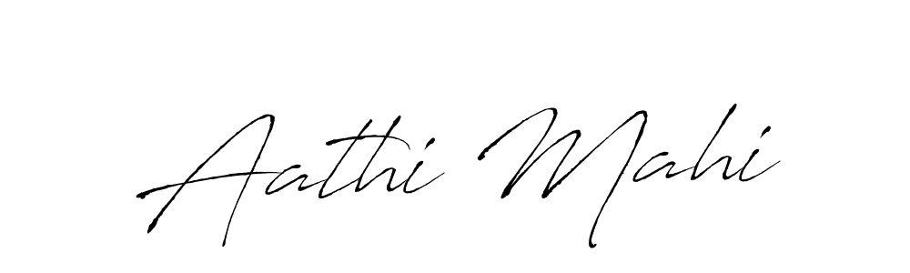 Design your own signature with our free online signature maker. With this signature software, you can create a handwritten (Antro_Vectra) signature for name Aathi Mahi. Aathi Mahi signature style 6 images and pictures png