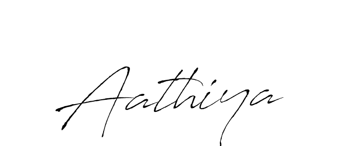 Design your own signature with our free online signature maker. With this signature software, you can create a handwritten (Antro_Vectra) signature for name Aathiya. Aathiya signature style 6 images and pictures png