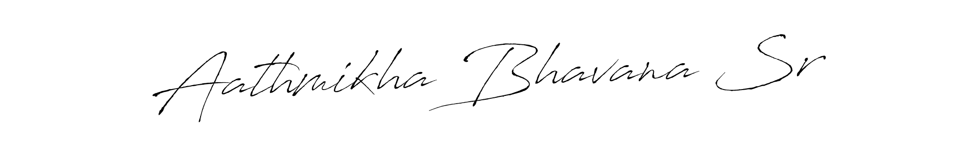 How to make Aathmikha Bhavana Sr name signature. Use Antro_Vectra style for creating short signs online. This is the latest handwritten sign. Aathmikha Bhavana Sr signature style 6 images and pictures png