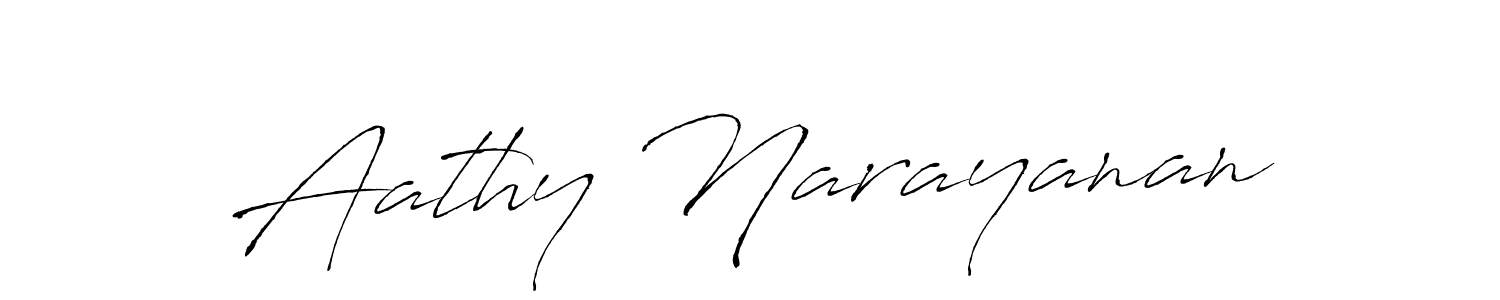 Aathy Narayanan stylish signature style. Best Handwritten Sign (Antro_Vectra) for my name. Handwritten Signature Collection Ideas for my name Aathy Narayanan. Aathy Narayanan signature style 6 images and pictures png
