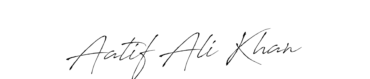 How to make Aatif Ali Khan name signature. Use Antro_Vectra style for creating short signs online. This is the latest handwritten sign. Aatif Ali Khan signature style 6 images and pictures png