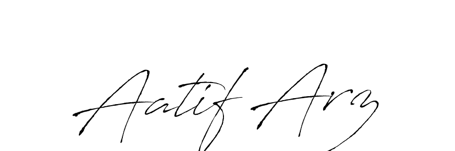 Make a beautiful signature design for name Aatif Arz. With this signature (Antro_Vectra) style, you can create a handwritten signature for free. Aatif Arz signature style 6 images and pictures png