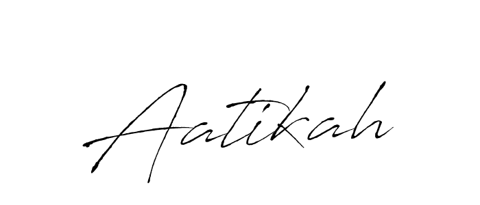 Use a signature maker to create a handwritten signature online. With this signature software, you can design (Antro_Vectra) your own signature for name Aatikah. Aatikah signature style 6 images and pictures png