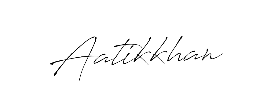 Design your own signature with our free online signature maker. With this signature software, you can create a handwritten (Antro_Vectra) signature for name Aatikkhan. Aatikkhan signature style 6 images and pictures png