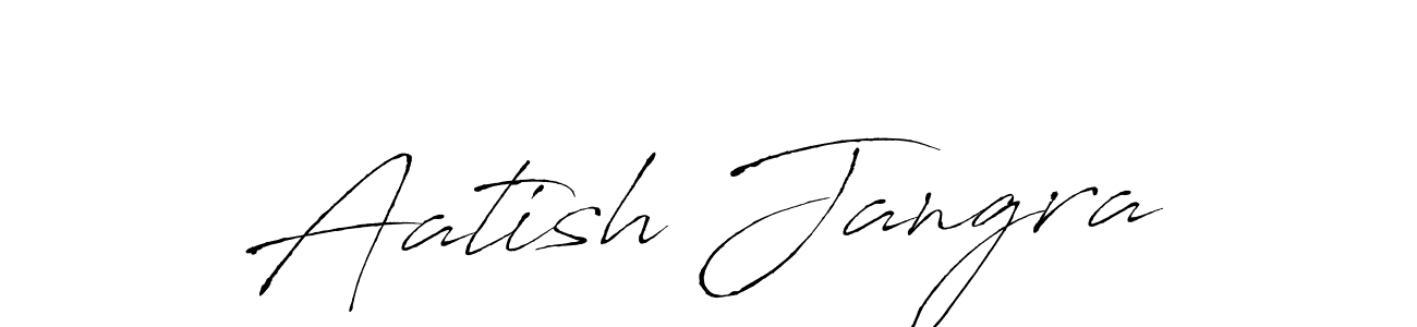 You should practise on your own different ways (Antro_Vectra) to write your name (Aatish Jangra) in signature. don't let someone else do it for you. Aatish Jangra signature style 6 images and pictures png