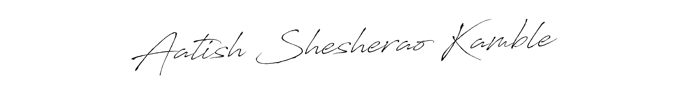 How to make Aatish Shesherao Kamble name signature. Use Antro_Vectra style for creating short signs online. This is the latest handwritten sign. Aatish Shesherao Kamble signature style 6 images and pictures png