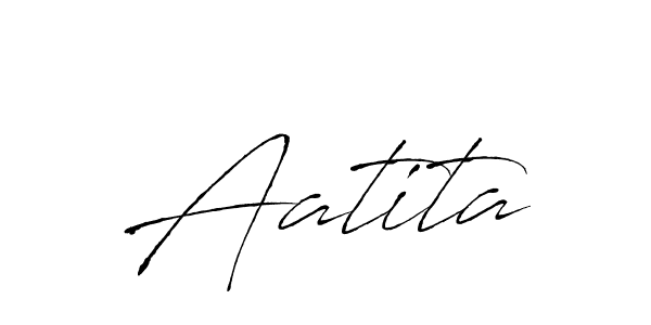 Use a signature maker to create a handwritten signature online. With this signature software, you can design (Antro_Vectra) your own signature for name Aatita. Aatita signature style 6 images and pictures png