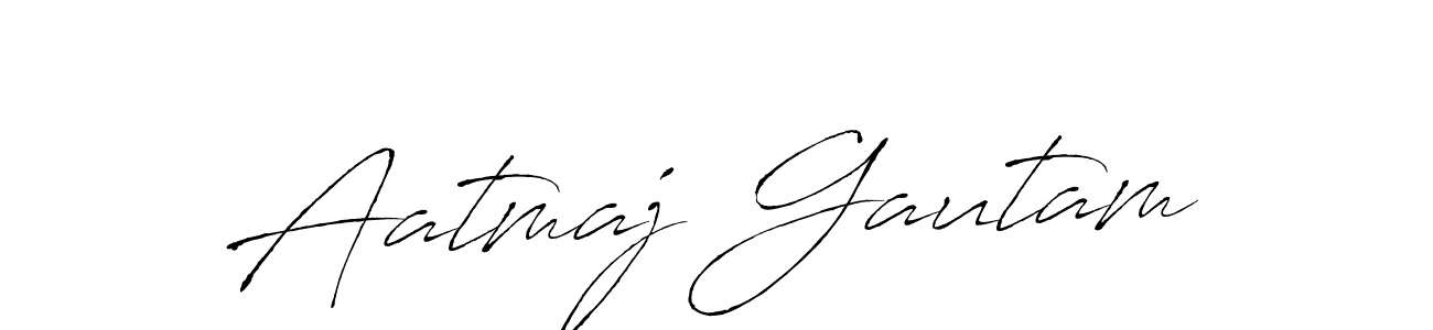 Create a beautiful signature design for name Aatmaj Gautam. With this signature (Antro_Vectra) fonts, you can make a handwritten signature for free. Aatmaj Gautam signature style 6 images and pictures png