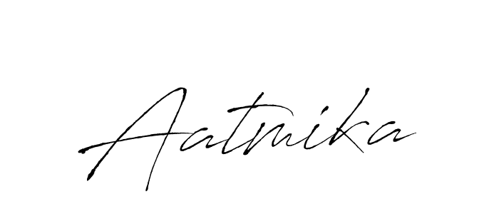 The best way (Antro_Vectra) to make a short signature is to pick only two or three words in your name. The name Aatmika include a total of six letters. For converting this name. Aatmika signature style 6 images and pictures png