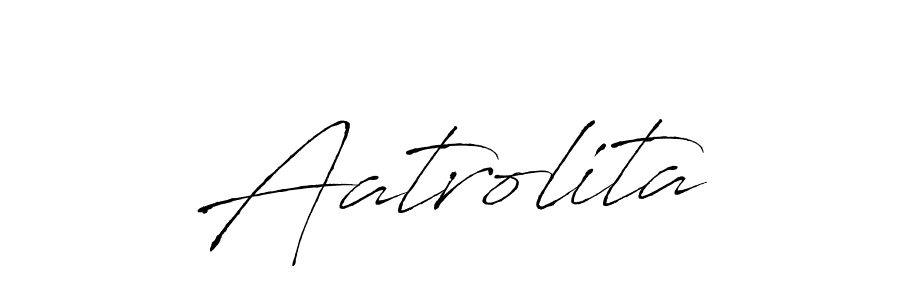 Create a beautiful signature design for name Aatrolita. With this signature (Antro_Vectra) fonts, you can make a handwritten signature for free. Aatrolita signature style 6 images and pictures png