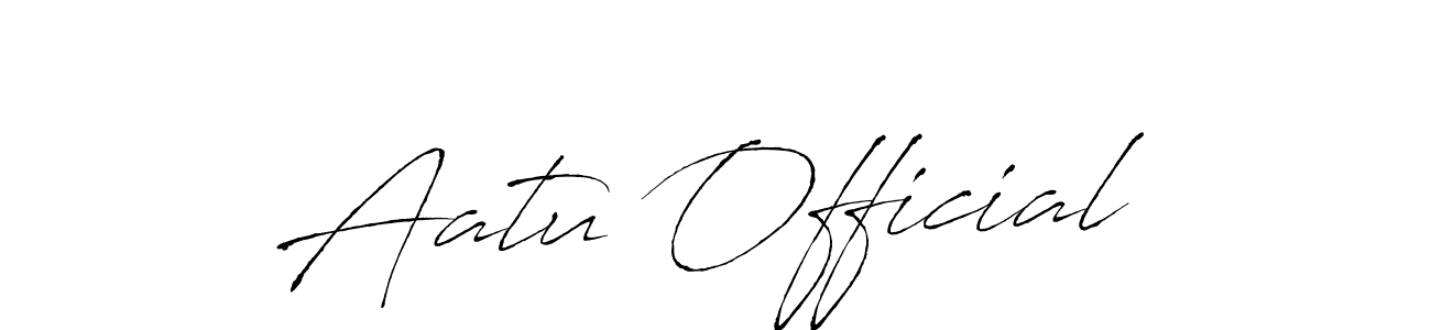 You should practise on your own different ways (Antro_Vectra) to write your name (Aatu Official) in signature. don't let someone else do it for you. Aatu Official signature style 6 images and pictures png