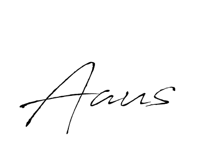 Make a beautiful signature design for name Aaus. With this signature (Antro_Vectra) style, you can create a handwritten signature for free. Aaus signature style 6 images and pictures png