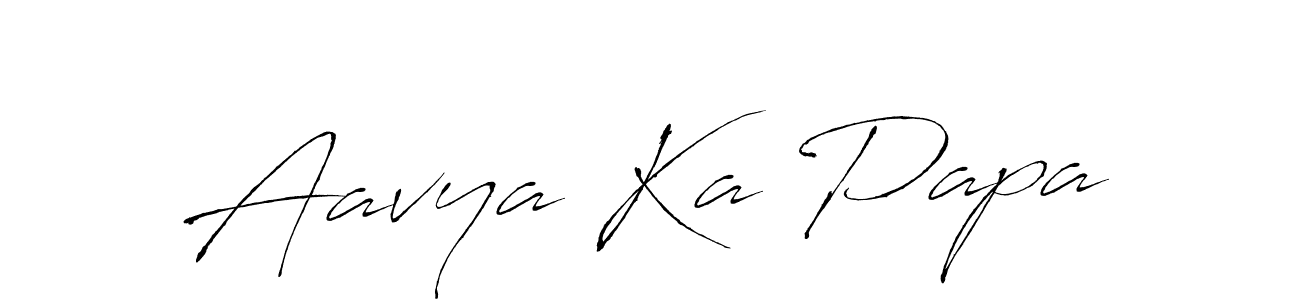 How to make Aavya Ka Papa name signature. Use Antro_Vectra style for creating short signs online. This is the latest handwritten sign. Aavya Ka Papa signature style 6 images and pictures png