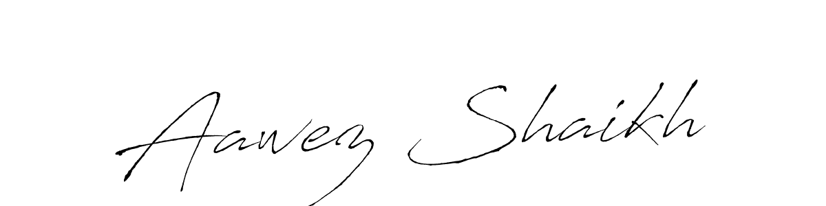 How to make Aawez Shaikh signature? Antro_Vectra is a professional autograph style. Create handwritten signature for Aawez Shaikh name. Aawez Shaikh signature style 6 images and pictures png