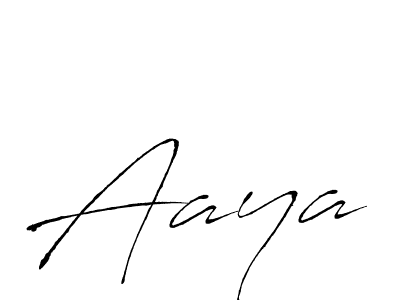 Design your own signature with our free online signature maker. With this signature software, you can create a handwritten (Antro_Vectra) signature for name Aaya. Aaya signature style 6 images and pictures png