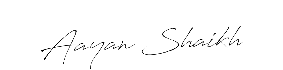 Create a beautiful signature design for name Aayan Shaikh. With this signature (Antro_Vectra) fonts, you can make a handwritten signature for free. Aayan Shaikh signature style 6 images and pictures png