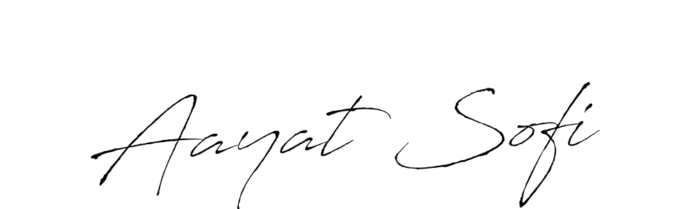 How to make Aayat Sofi signature? Antro_Vectra is a professional autograph style. Create handwritten signature for Aayat Sofi name. Aayat Sofi signature style 6 images and pictures png