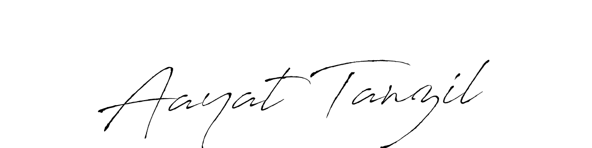 Create a beautiful signature design for name Aayat Tanzil. With this signature (Antro_Vectra) fonts, you can make a handwritten signature for free. Aayat Tanzil signature style 6 images and pictures png