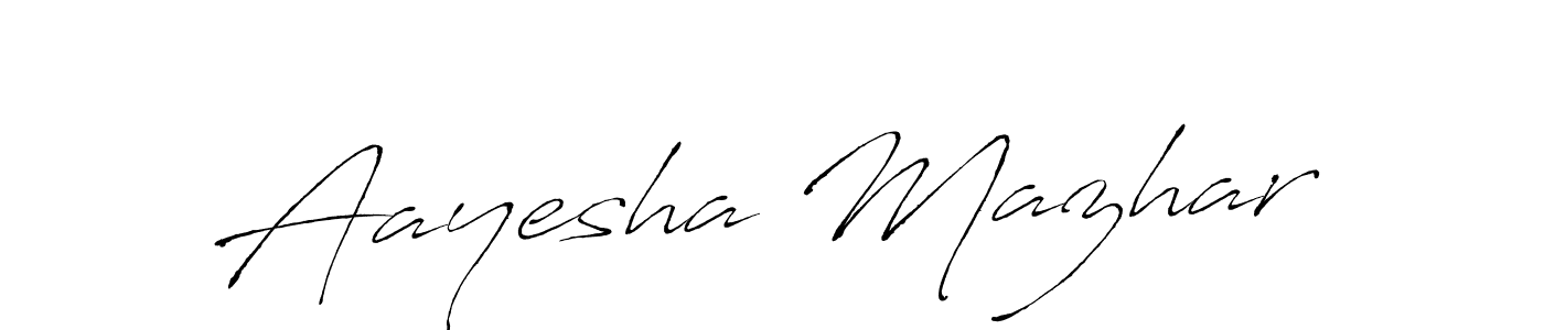 Design your own signature with our free online signature maker. With this signature software, you can create a handwritten (Antro_Vectra) signature for name Aayesha Mazhar. Aayesha Mazhar signature style 6 images and pictures png