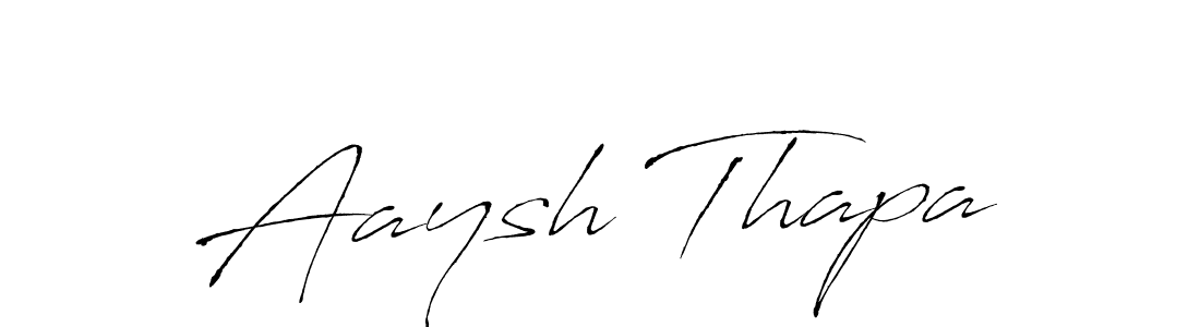 Also You can easily find your signature by using the search form. We will create Aaysh Thapa name handwritten signature images for you free of cost using Antro_Vectra sign style. Aaysh Thapa signature style 6 images and pictures png